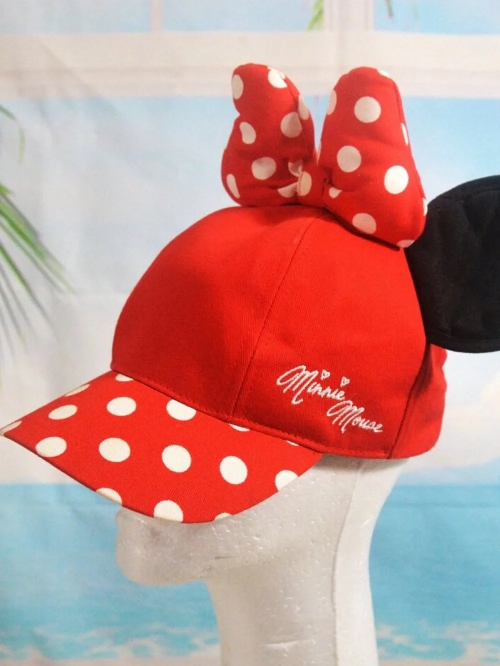 MINNIE MOUSE BASEBALL CAP with EARS YOUTH DISNEY PARKS